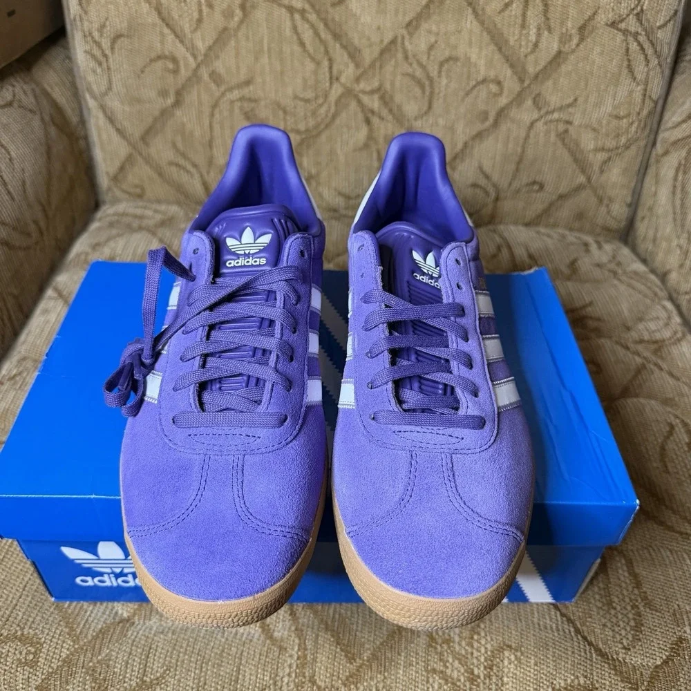 Adidas Gazelle Terrace Real Madrid Purple Suede JS3041 Sneaker Men's Size 8